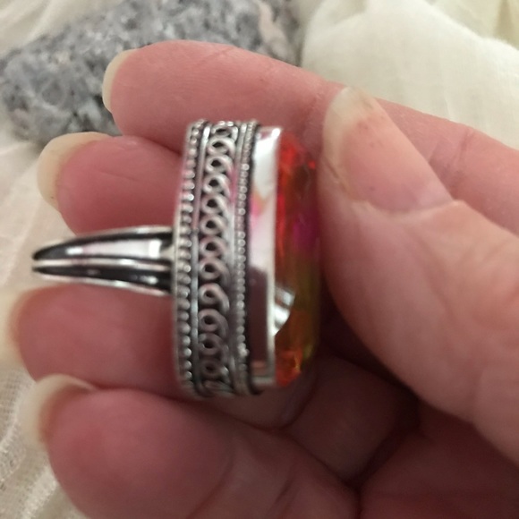 NEW Bi-Color Tourmaline 925 Sterling Silver Ring - Picture 2 of 5